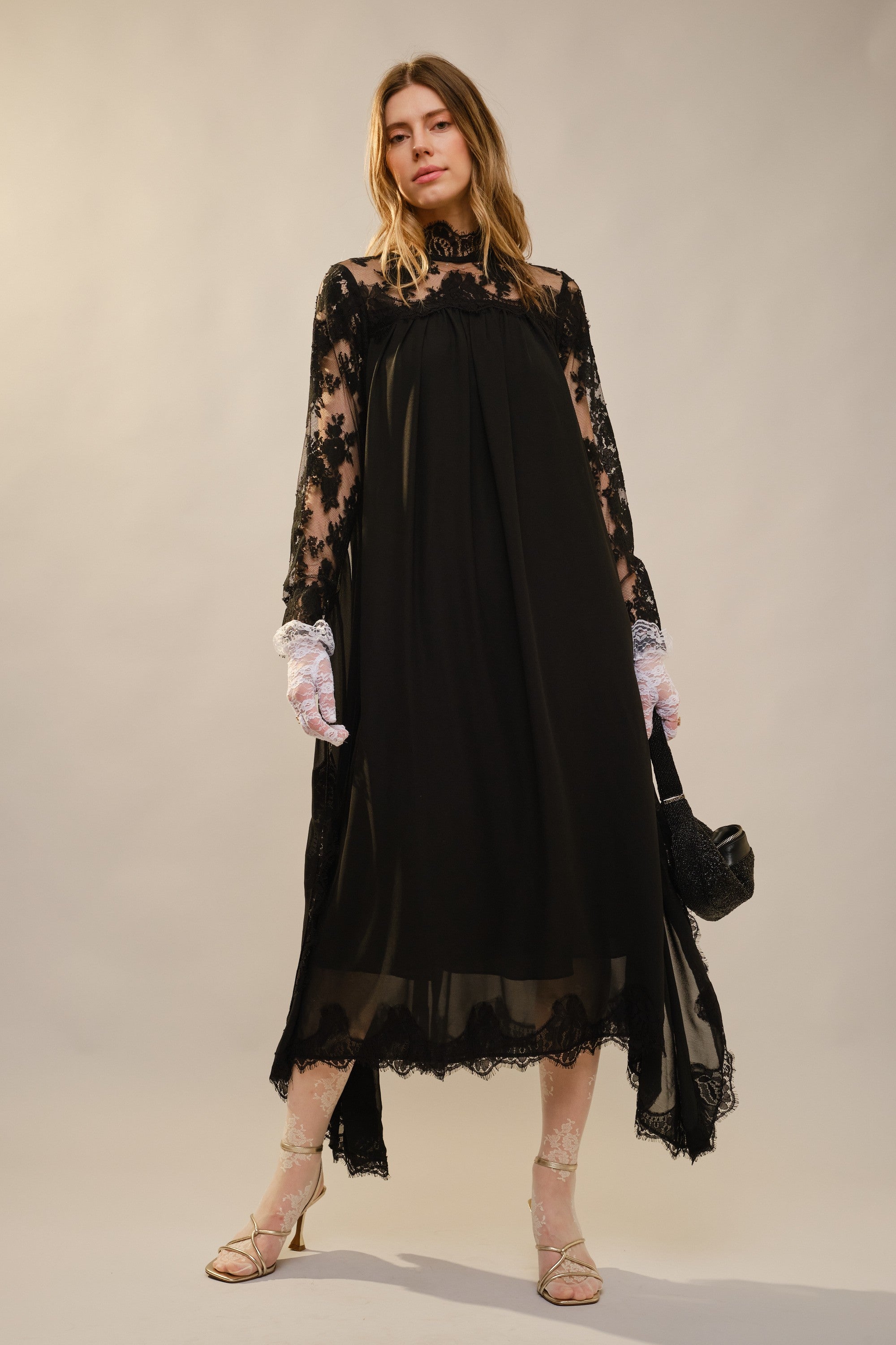 Lace Batwing Sleeve Maxi Dress – Bella Terra Boutique